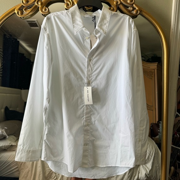 Gabriela Hearst Mr Porter white Quevedo slim fit button down men’s shirt size 40 - Picture 6 of 14